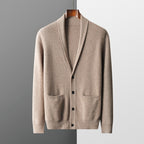 Pure Wool Men's Business Casual Middle-aged Loose Button Coat