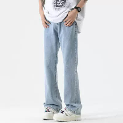 American Retro Black Casual Workwear Washed Pants