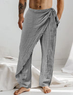 Casual Lace Up Straight-leg Trousers