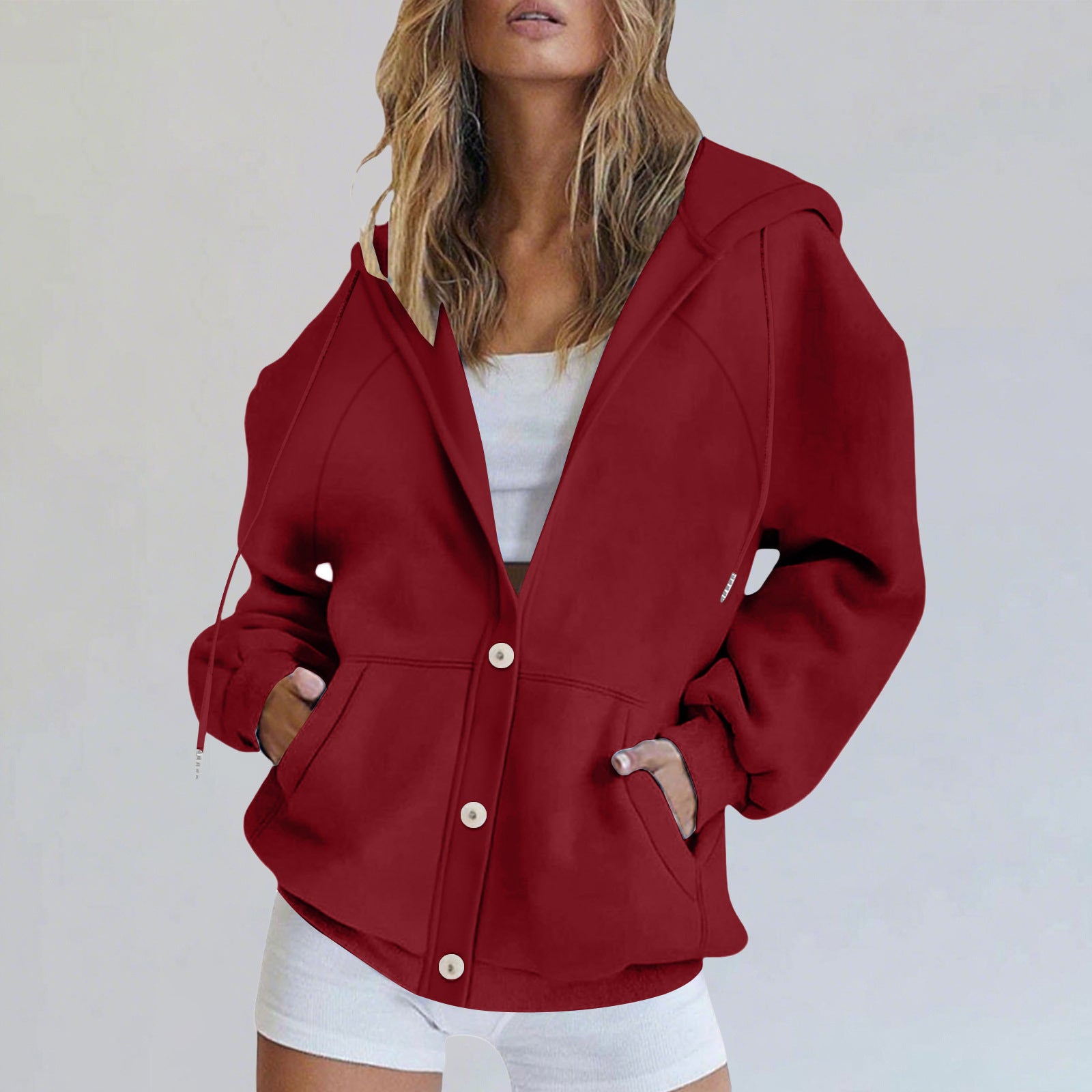 Women's Casual Solid Color Cardigan Jacket