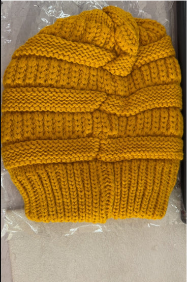 Hats Women's Protective Hairstyles, Warm Woolen Knit Satin Hats