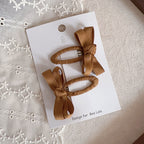 New Autumn And Winter Deciduous Color Series Cotton Tape Bow Hair Accessories