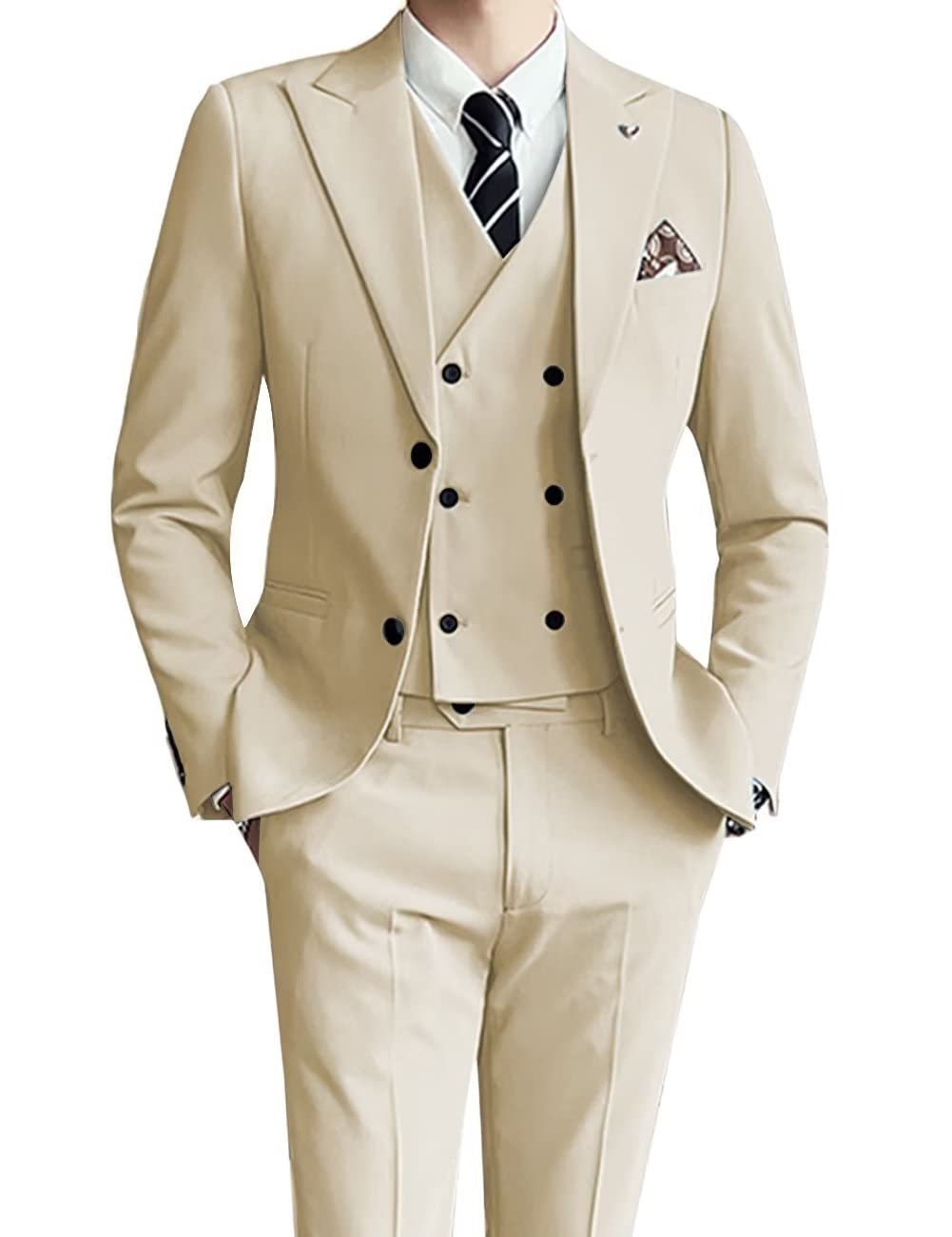 Men's Suit Set Three-Piece Suit Formal Wear