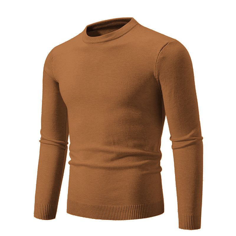 Autumn Thin Sweater Men's Round Neck Long Sleeve