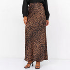 Women's Leopard Fishtail High Waist Casual Skirt