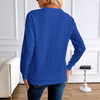 Women's Loose Casual Pullover Half Zipper Long Sleeve Solid Color Texture Round Neck Hoodie For Women