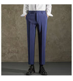 Draping Skinny Casual Slim Fit Straight All-matching Thick Small Suit Pants