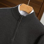 Half Zipper Worsted Wool Sweater Men's Sweater Inner Wear Blouse