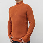 Men's American-style Half-turtleneck Zipper Sweater