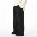 Solid Color Drooping Straight Mopping Suit Pants