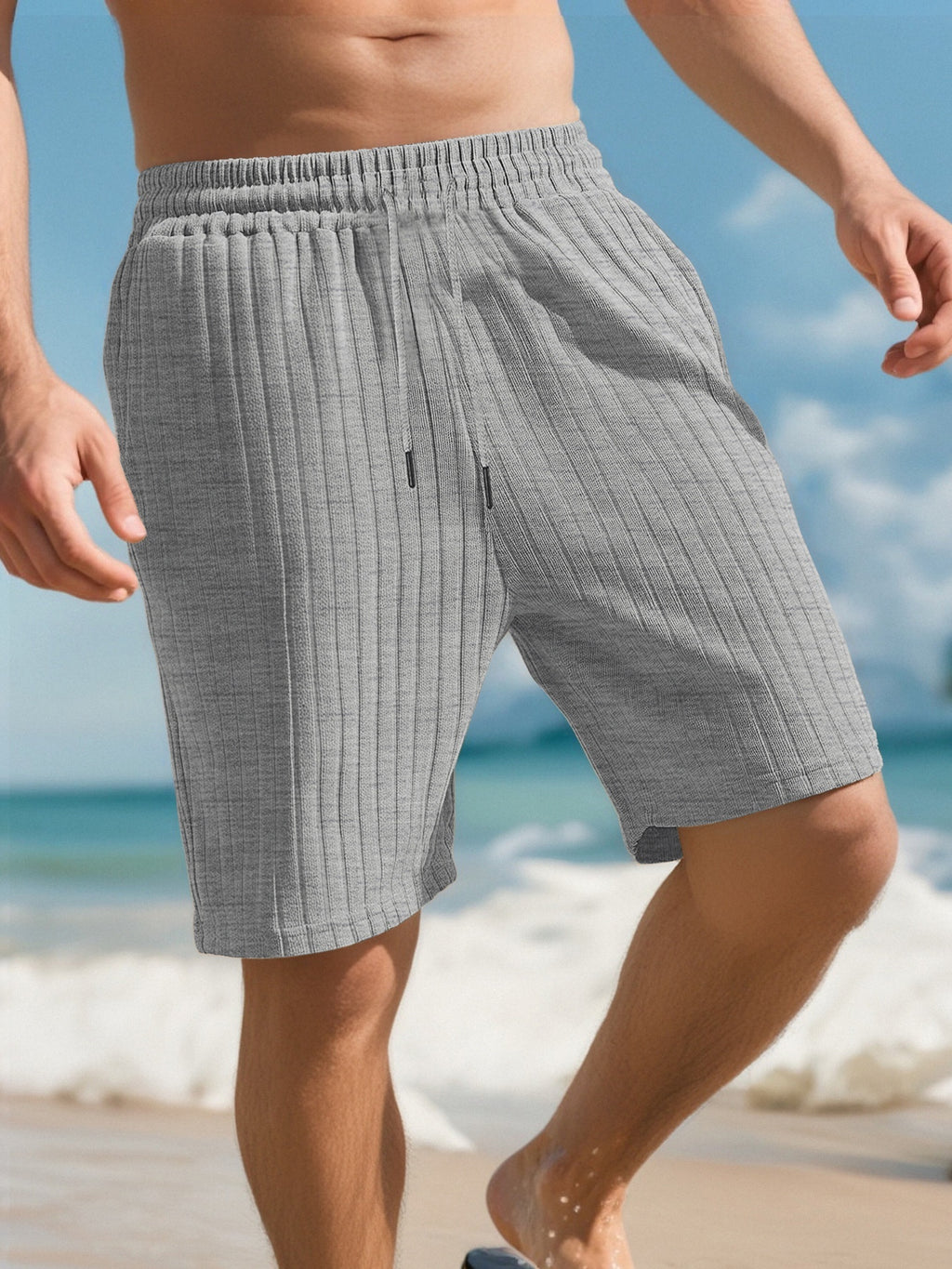 Sports Shorts Multi-bag Lace Men's Striped Beach Pants