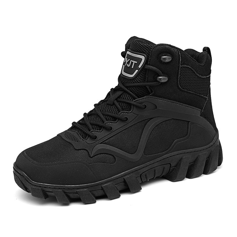 Outdoor High-top Men's Work Shoes Thick Bottom Non-slip