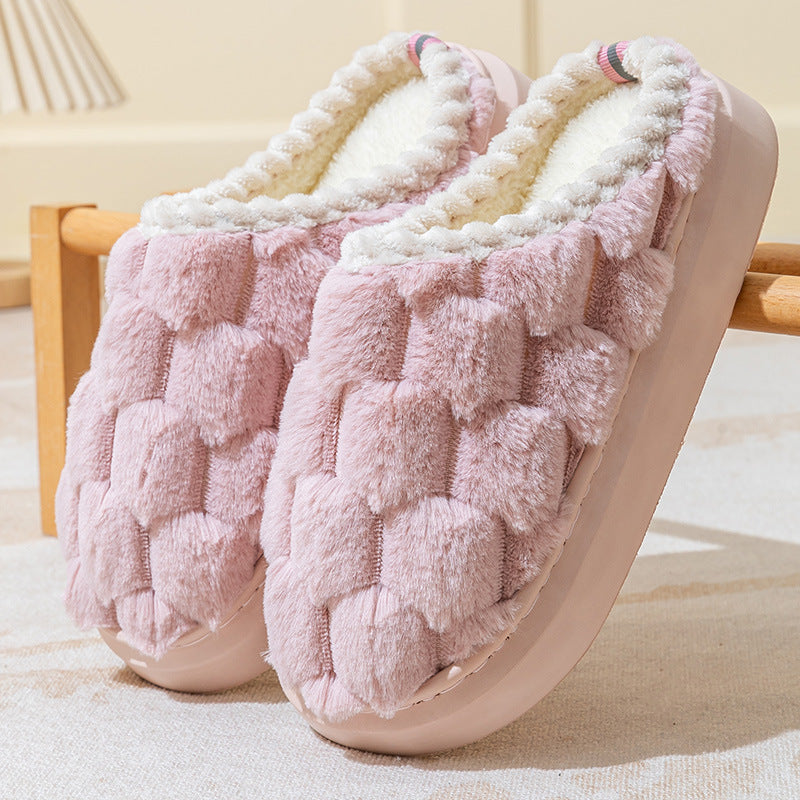 Women's Indoor Non-slip Thick Bottom And Warm Keeping Cotton Slippers