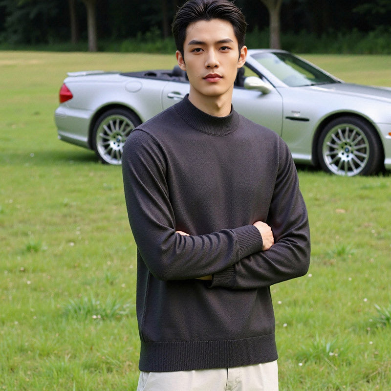 Men's Long Sleeve Sweater Bottoming Shirt Fashion Trendy Sweater