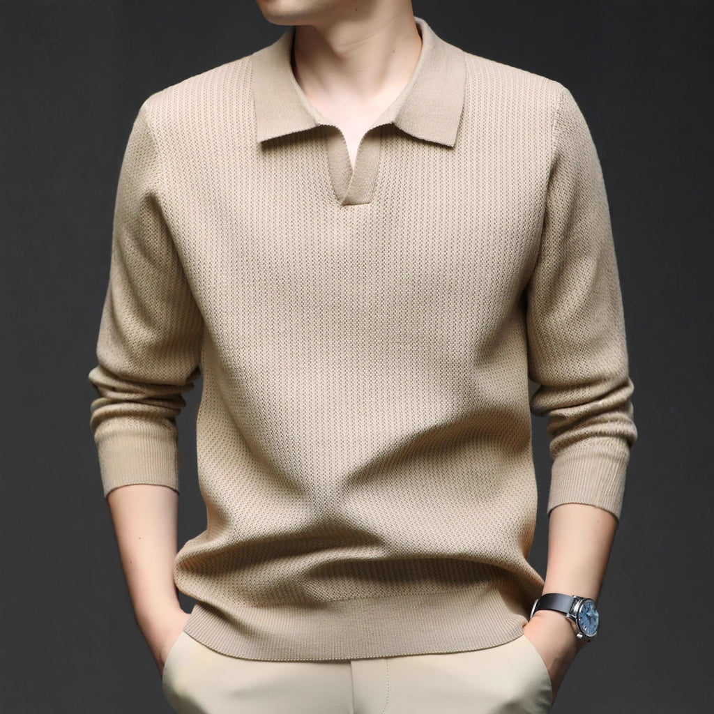 Men's Autumn Simple Casual All-match Loose Inner Wear Bottoming Shirt Sweater