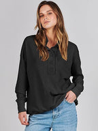 Casual Versatile Long Sleeves Patchwork Pocket Sweater