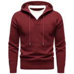 Men's Velvet Thickened Fake Two Pieces Hooded Sweater