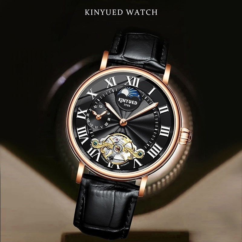 Tourbillon Automatic Mechanical Watch Luminous Hollow Men's