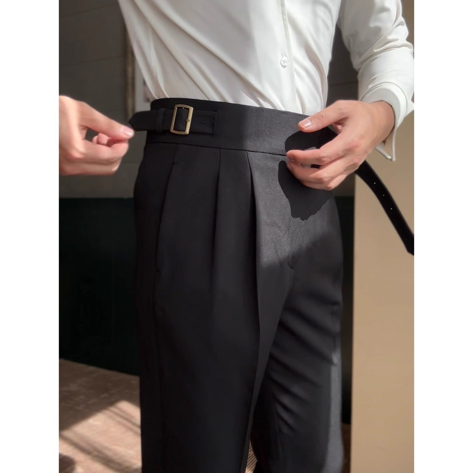 High Waist Gurkha Trousers