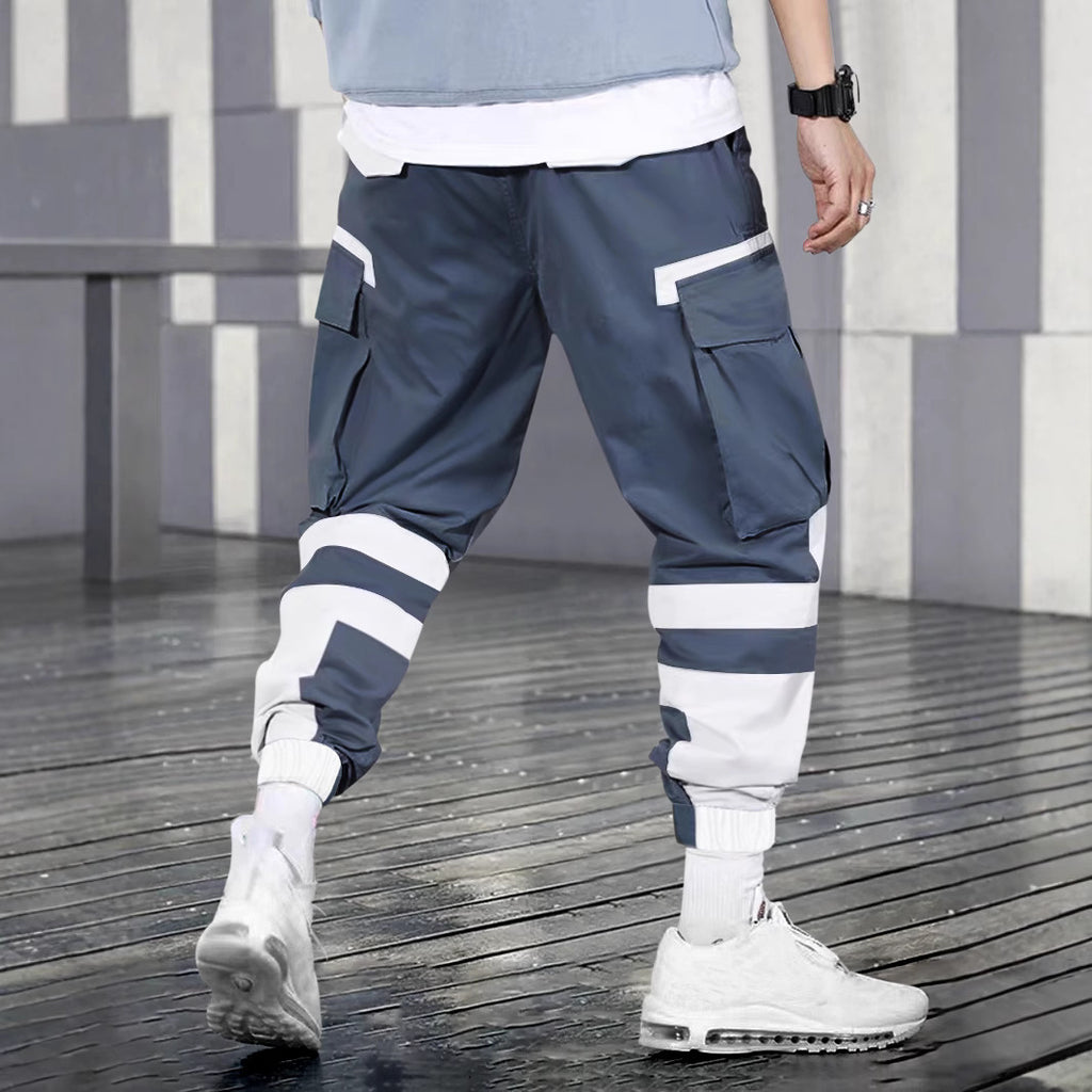 Men's Summer American Trendy Brand Multi-pocket Drawstring Casual Pants
