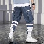 Men's Summer American Trendy Brand Multi-pocket Drawstring Casual Pants