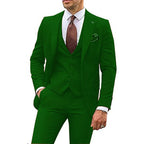 Men's Three-piece Slim-fit Dovetail Groom Dress