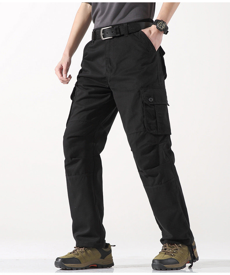 Men's Spring Three-dimensional Pocket Straight-leg Trousers Outdoor