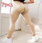 Line Hip Lifting Sport Women's High Waist Stretch Leggings