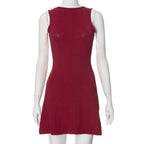 Backless Ruffles Casual Package Hip Dress