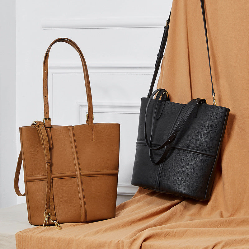 First Layer Cowhide Portable One Shoulder Combination Bags Crossbody