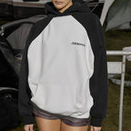 American High Street Ins Style Raglan Long Sleeve Hooded Sweater