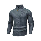 Stand Collar Classic Twisted Pullover Sweater