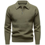 Men's British Fashion Polo Collar Sweater