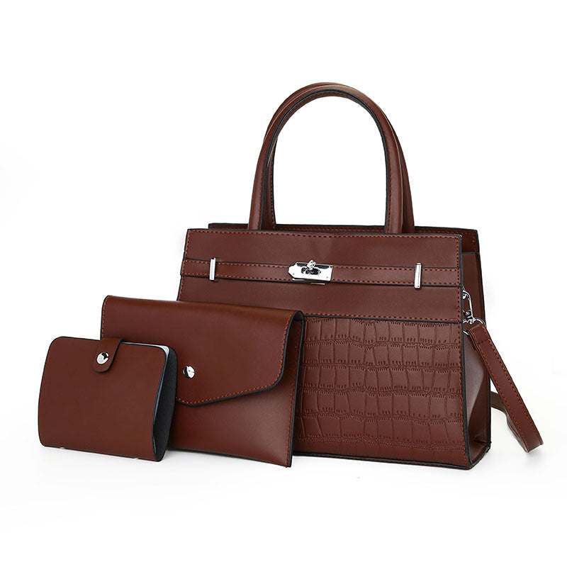 New Stone Pattern Lady Bags Simple Elegant Women's Portable