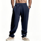 Loose Side Stripes Wide Leg Straight Men's Sports Pants