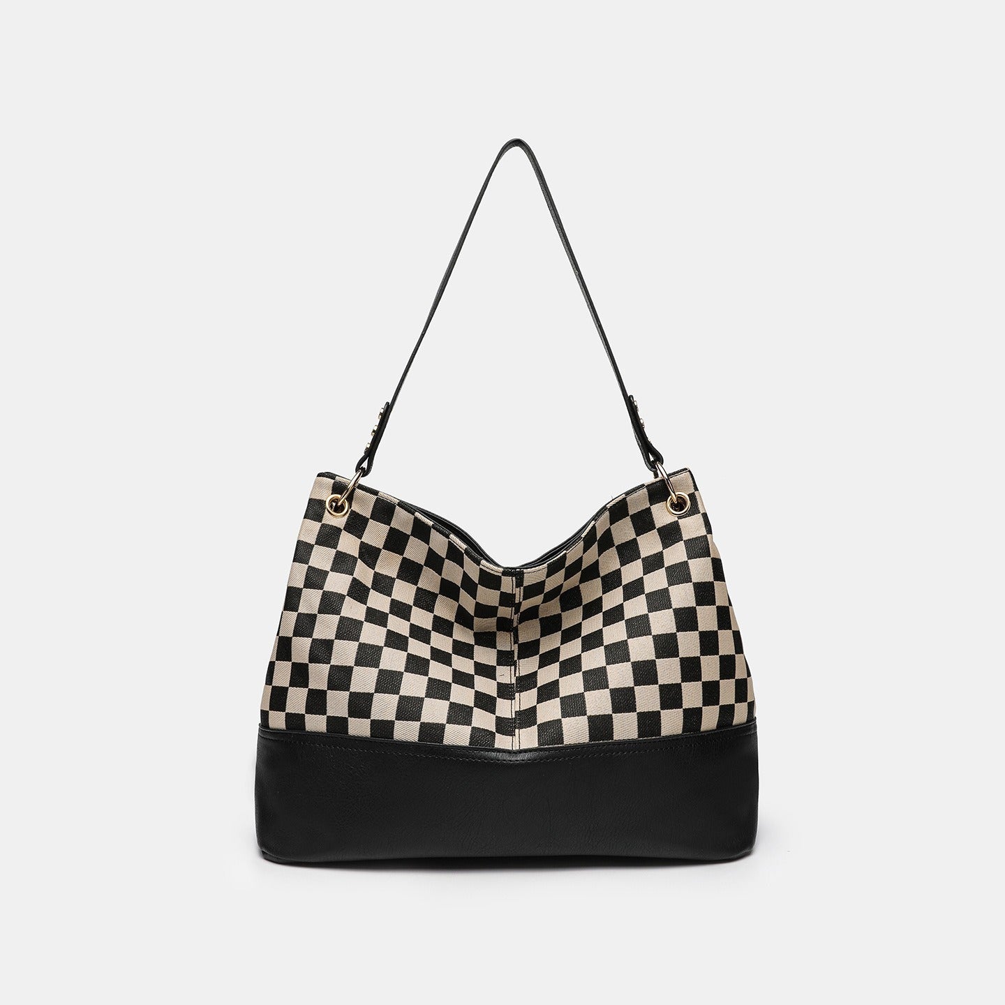 One-shoulder Canvas PU Stitching Special-interest Design Crossbody Bag