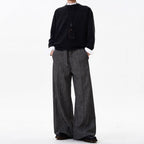 Retro Old Money Style Draping Casual Suit Pants
