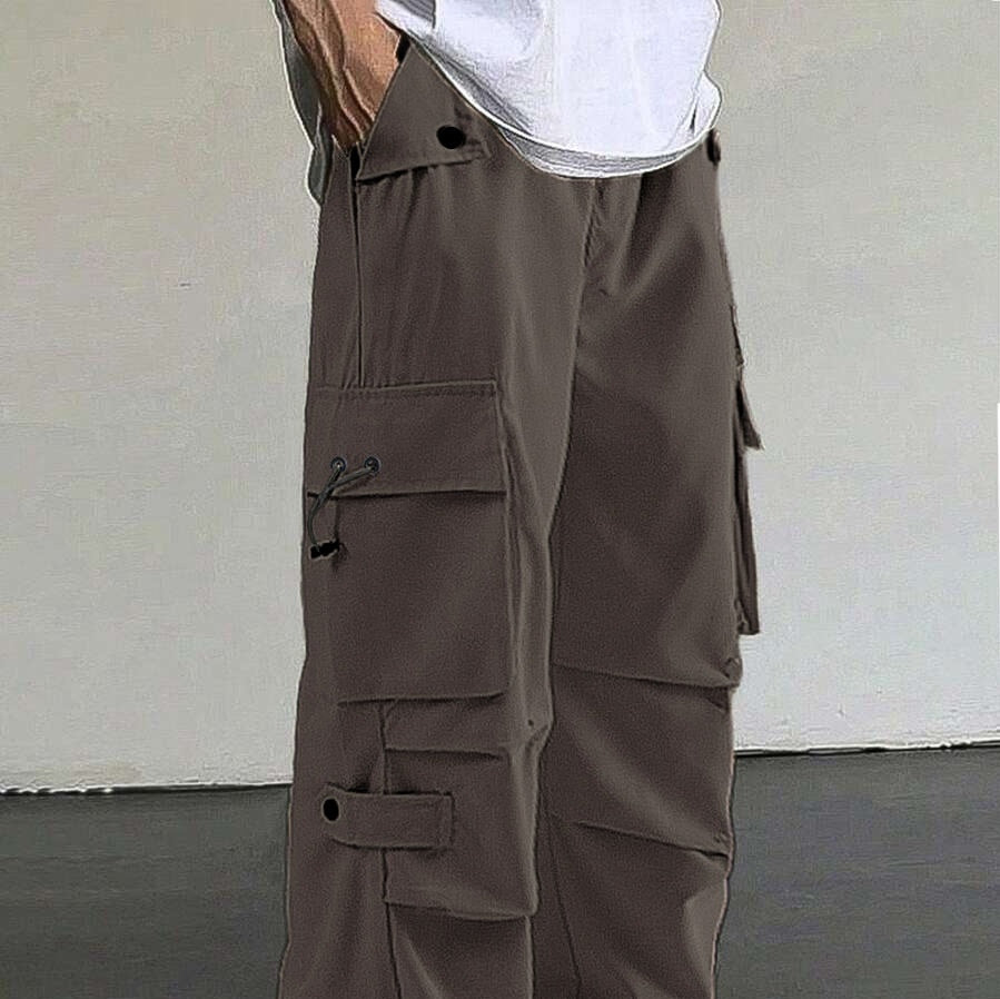 Men's Loose Wide Leg Straight Leg Quick-Dry Casual Trousers