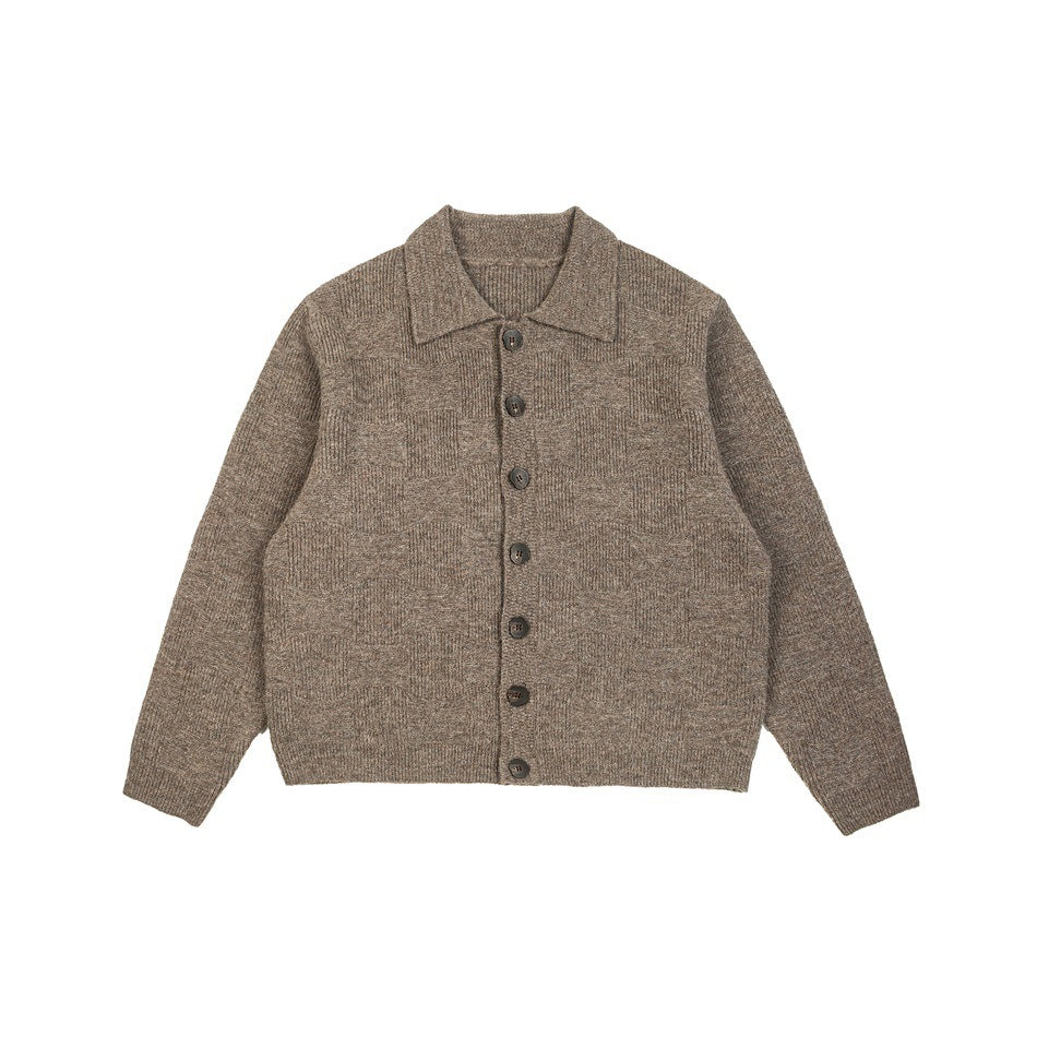 UTiiTUii Autumn And Winter Cardigan Trend Knitting Woolen Sweater Men