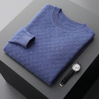 Round Neck Thickened Business Casual Cashmere Fall Winter Men Bottoming Knitted Sweater