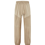 Simple Loose Thin Linen-style Sporty Drawstring Patchwork Men's Sweatpants