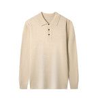 Men's Sweater Polo Collar Solid Color Fashion Ordinary