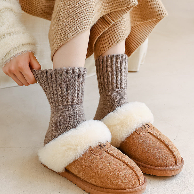 Tube Winter Thickened Maillard Terry Velvt Plush Snow Socks