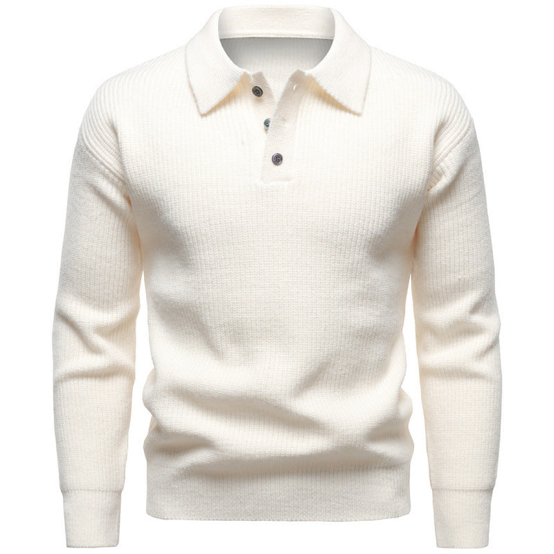 Men's British Fashion Polo Collar Sweater