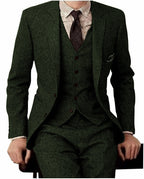 Men's Suit Three-piece Suit Fashion Woolen Suit