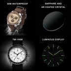 Cadisson Quartz Watch Movement Big Three Eyes Multi-functional Casual Waterproof