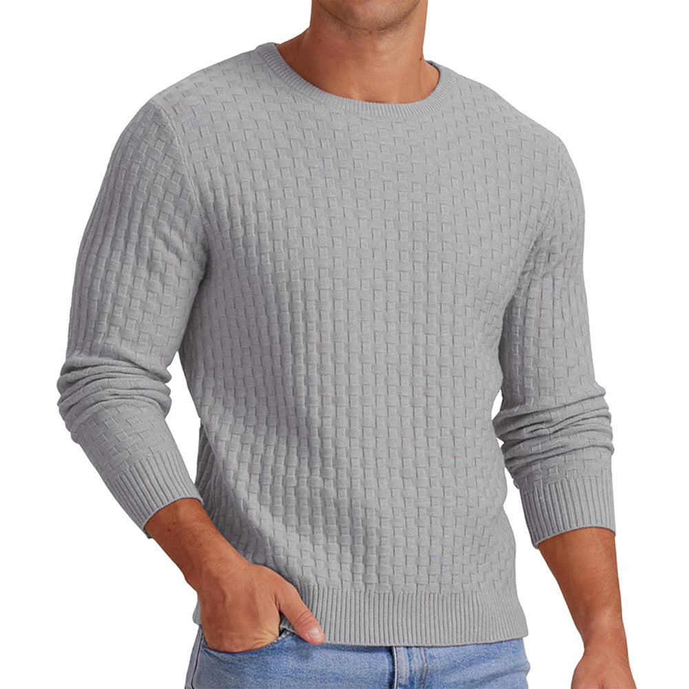 Men's Round Neck Pullover Long Sleeve V-neck