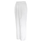 Commuter Drooping Slimming Solid Pocket High Waist Wide Leg Pants