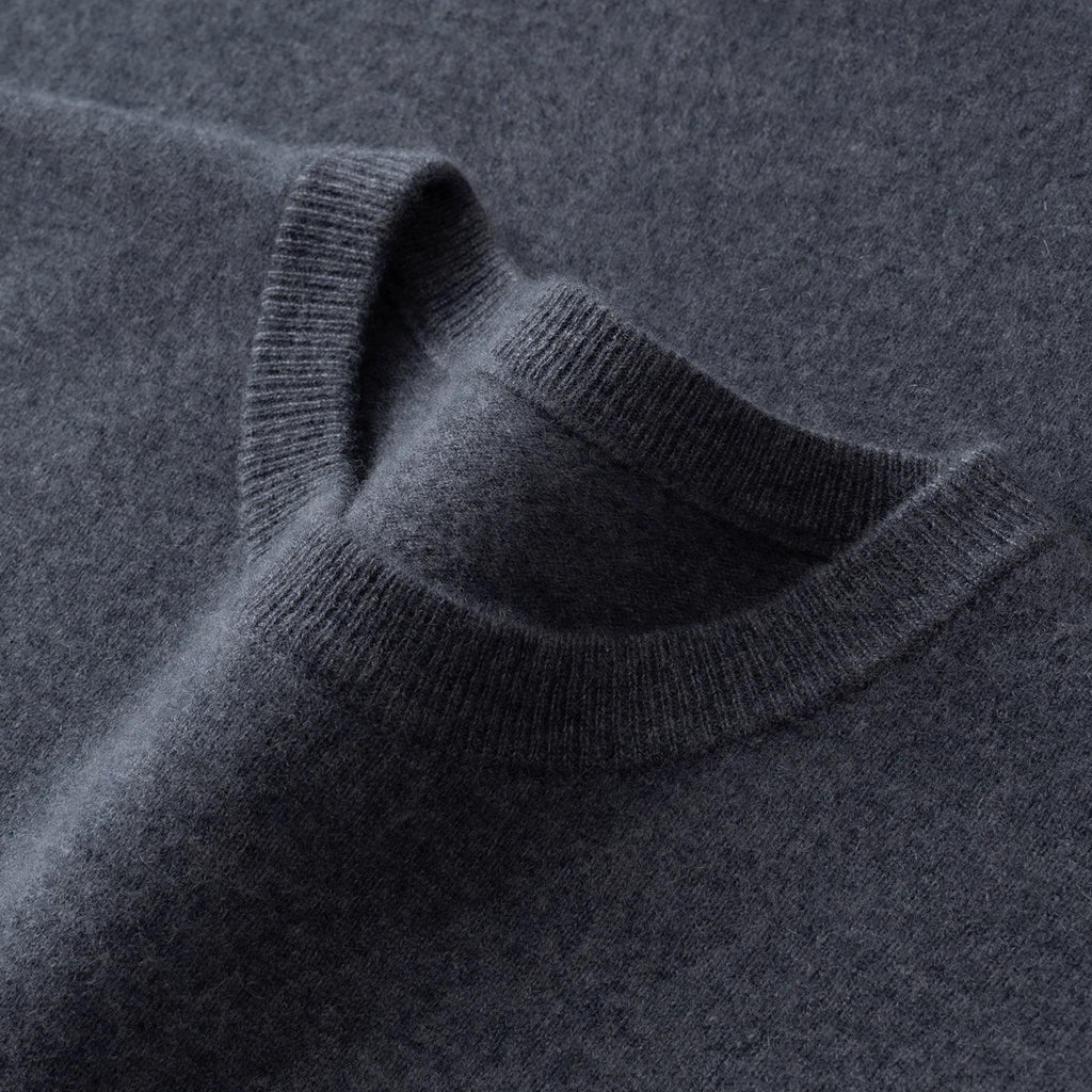 Cashmere Sweater Men's Low Round Neck Business Casual Cashmere Sweater