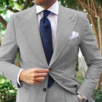 Men's Seersucker Striped Suit Two-piece Suit